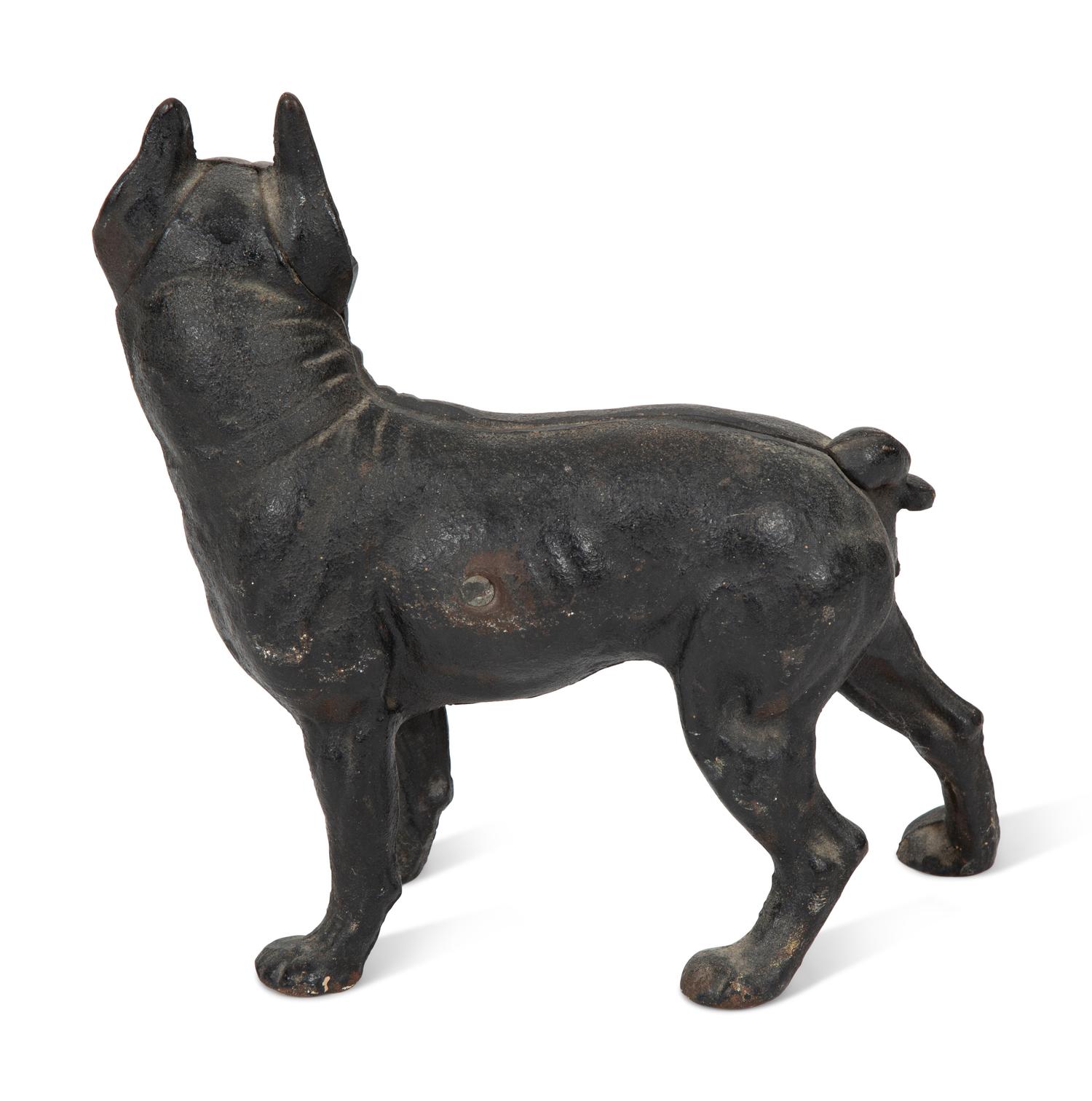 Two American Painted Iron Door Stops