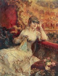 An Elegant Lady at the Opera