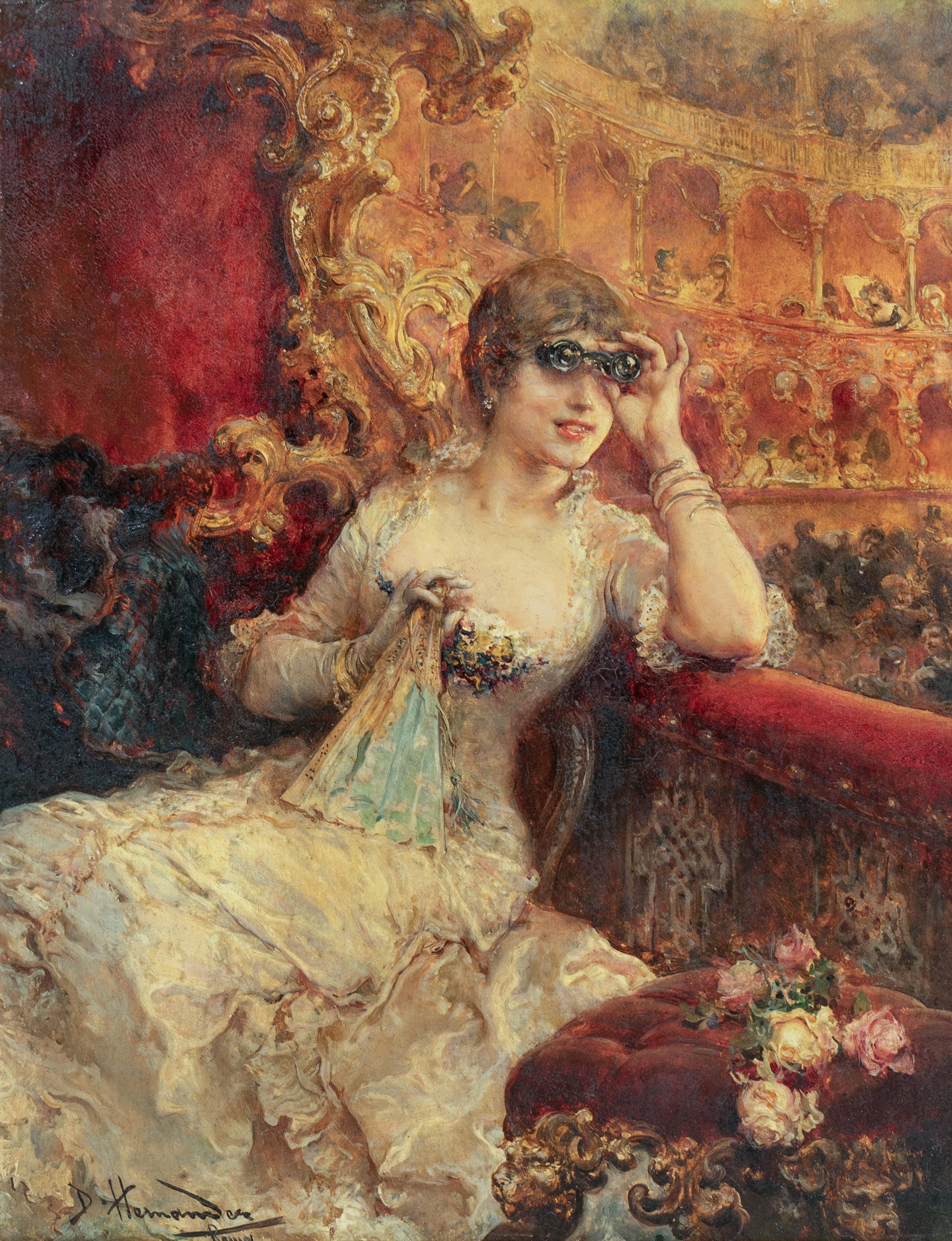 An Elegant Lady at the Opera