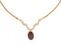 YELLOW GOLD, OPAL AND DIAMOND NECKLACE
