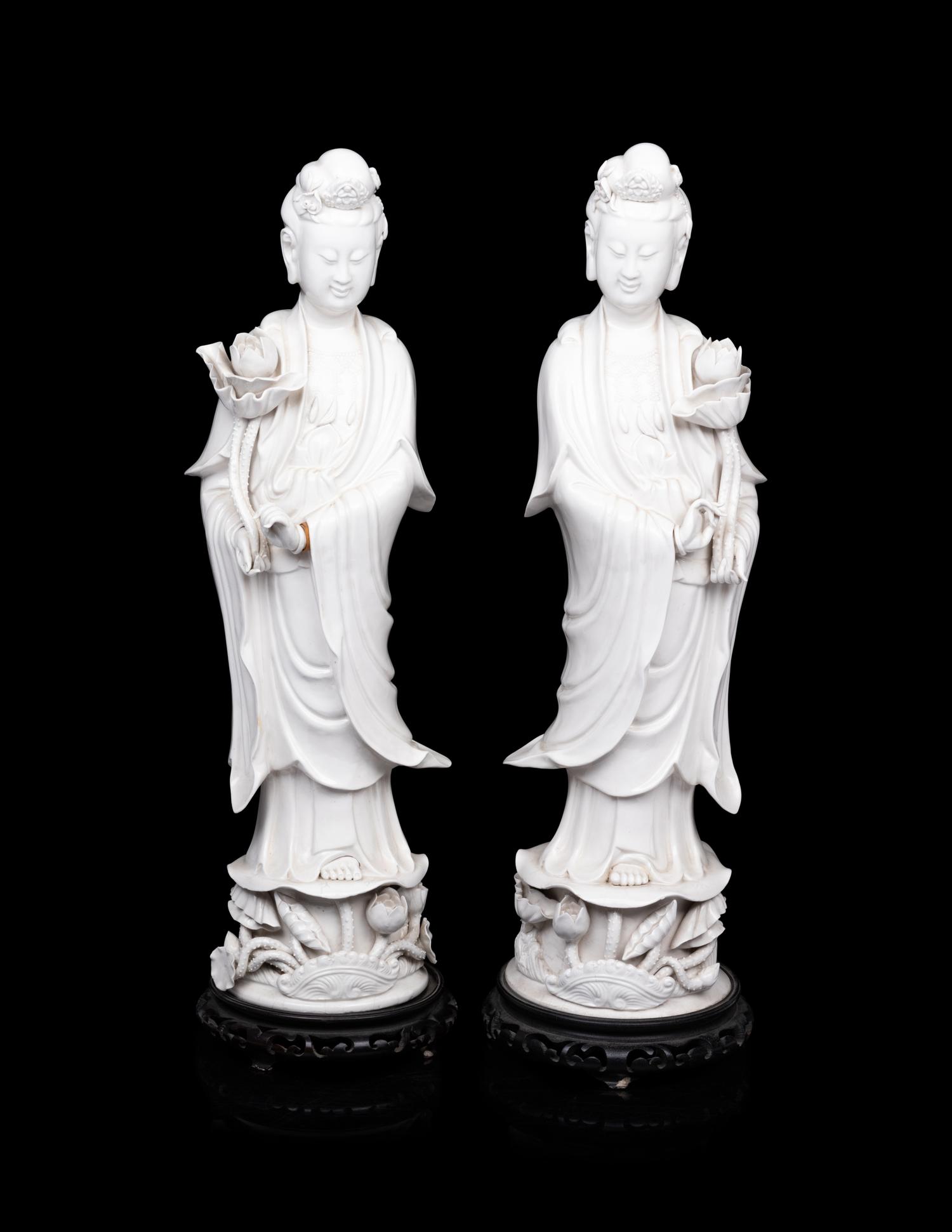 A Pair of Blanc-De-Chine Figures