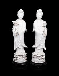 A Pair of Blanc-De-Chine Figures