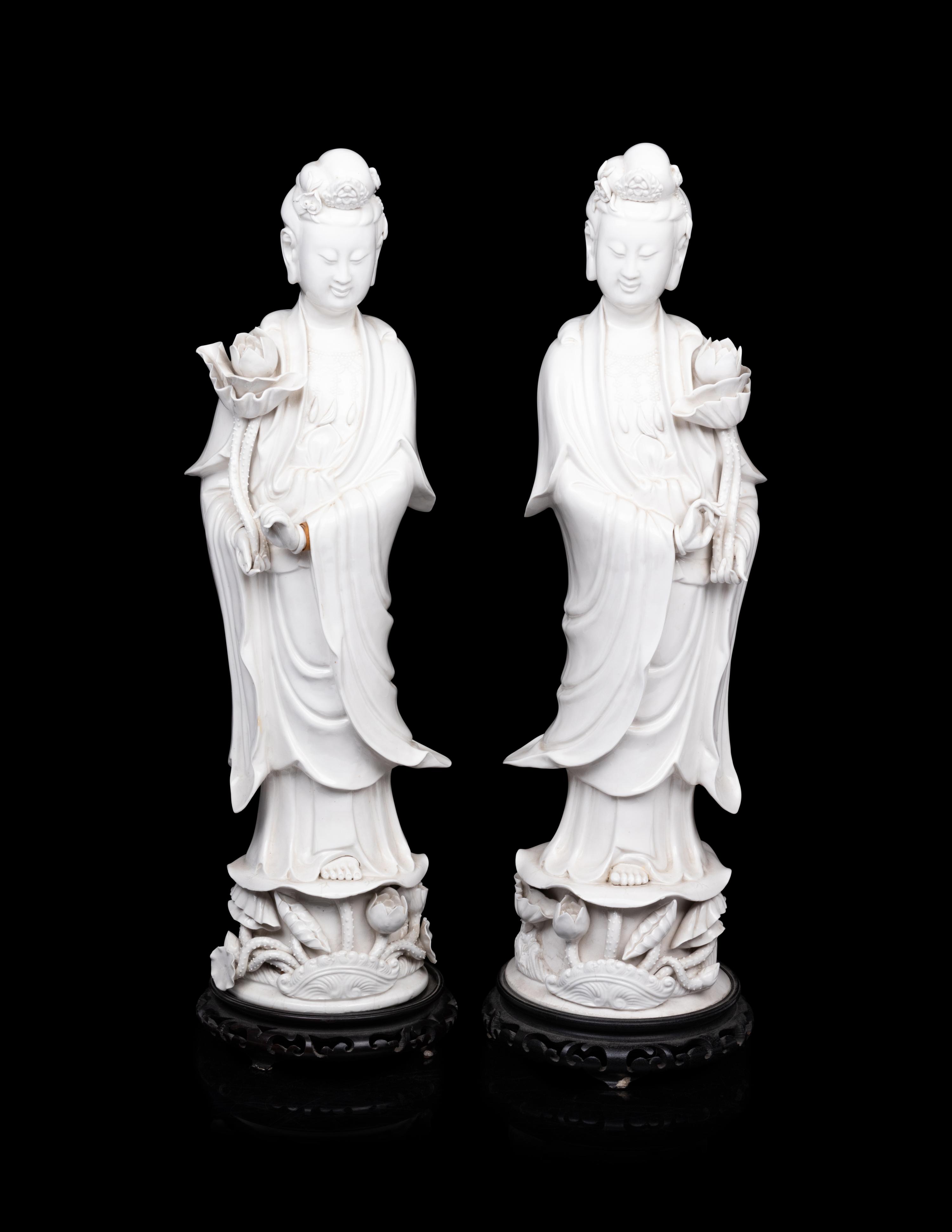 A Pair of Blanc-De-Chine Figures