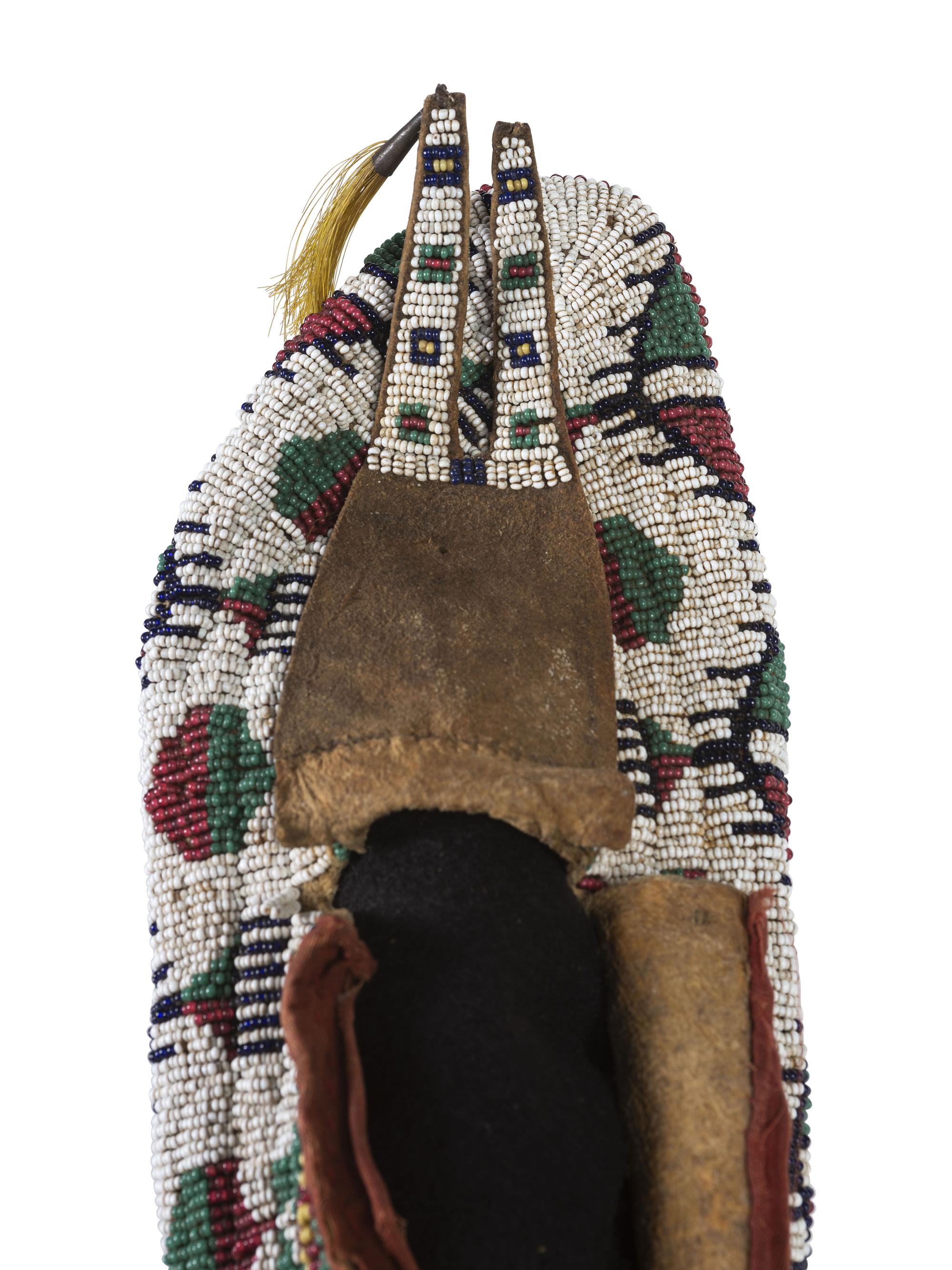 Sioux Fully Beaded Hide Moccasins