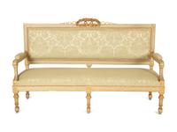 A Six-Piece Louis XIV Style Painted and Parcel Gilt Parlor Suite — 19th/20th Century