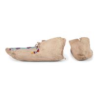 Cheyenne Beaded Hide Moccasins