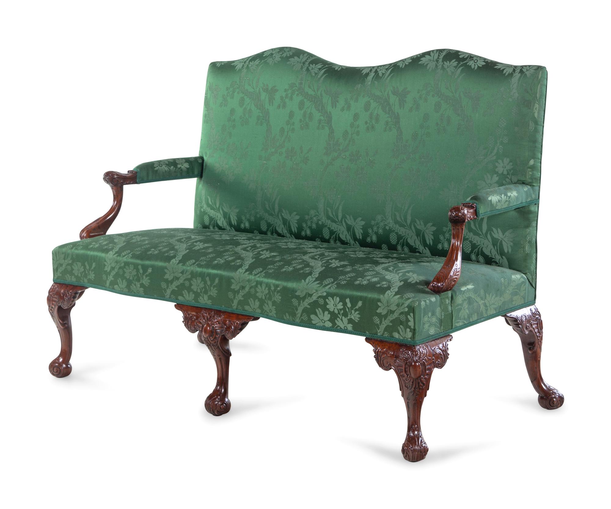 A George III Carved Mahogany Sofa