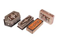 Four Levantine and Iberian Marquetry Boxes