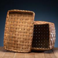 Northeastern Ash Splint Lidded Basket