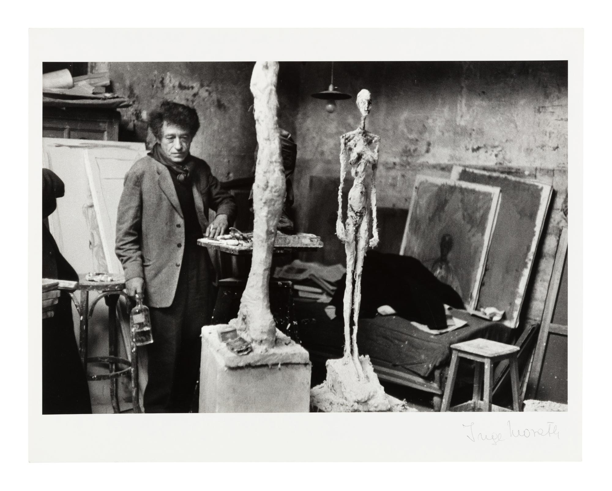 Inge Morath (1923-2002) Giacometti in His Studio in Paris, France 1958