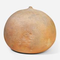 Toshiko Takaezu (American, 1922–2011) Unglazed Closed Form, USA, circa 1990s
