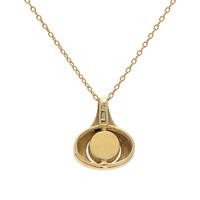 DIAMOND AND YELLOW GOLD PENDANT NECKLACE