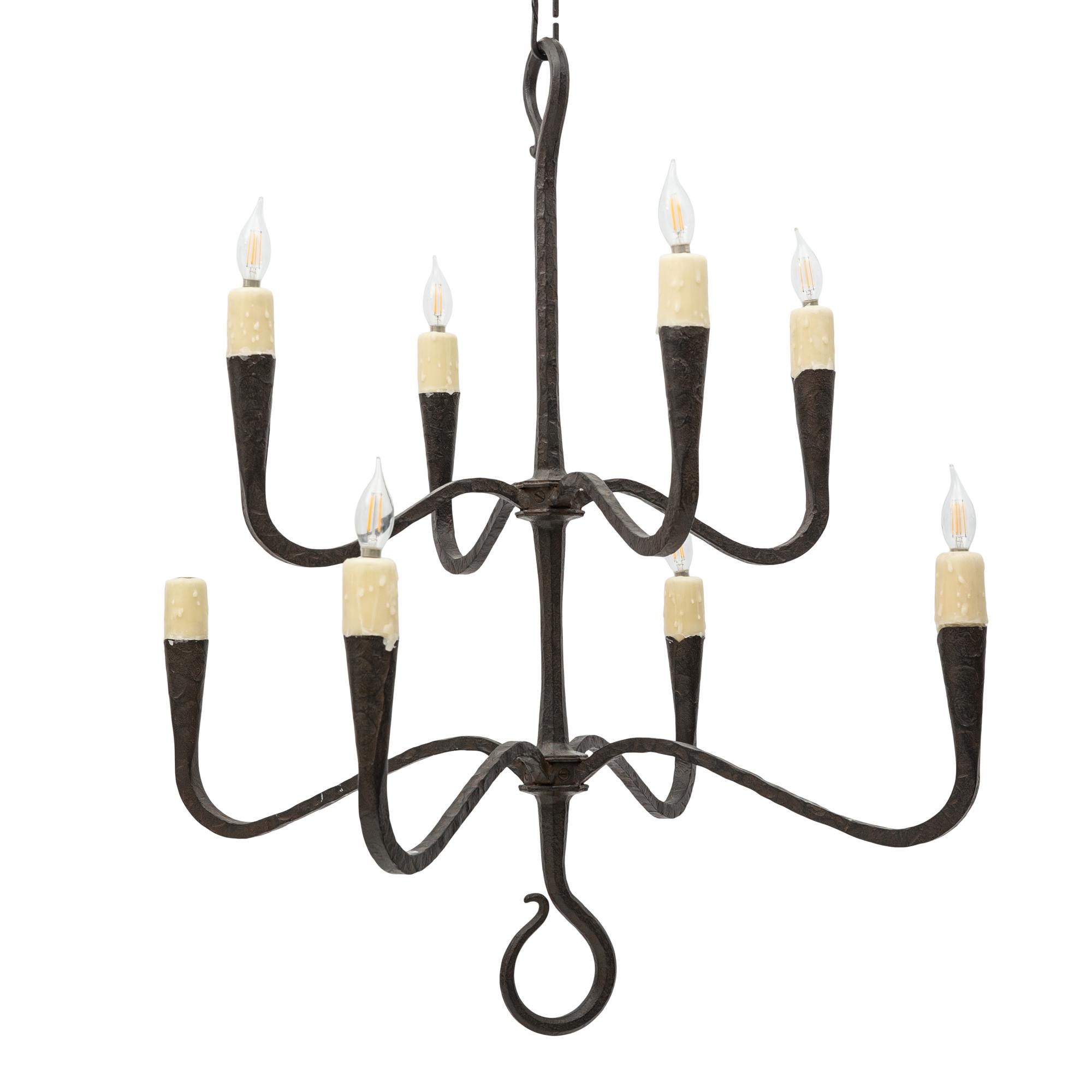 A Paul Ferrante Iron Chandelier