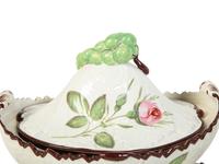 A Collection of English Davenport Soft Paste Porcelain Botanical Plates and Sauce Tureens — 18TH CENTURY