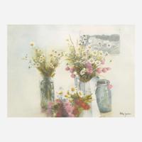 Philip Jamison (American, b. 1923) Flowers with Drawing
