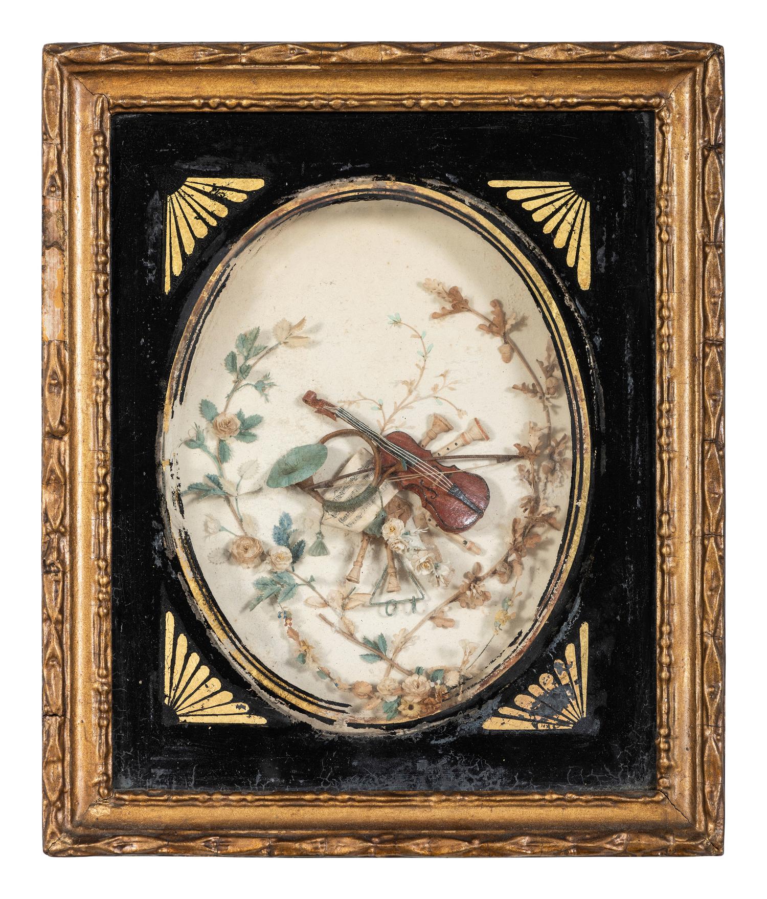 Two Mixed Media Compositions in Shadowbox Frames