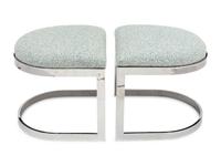 A Pair of Chromed Steel Stools