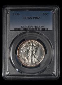 A 1936 Walking Liberty 50c Proof (PCGS PR65)