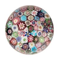 A Miniature Clichy Close Packed Millefiori Glass Paperweight
