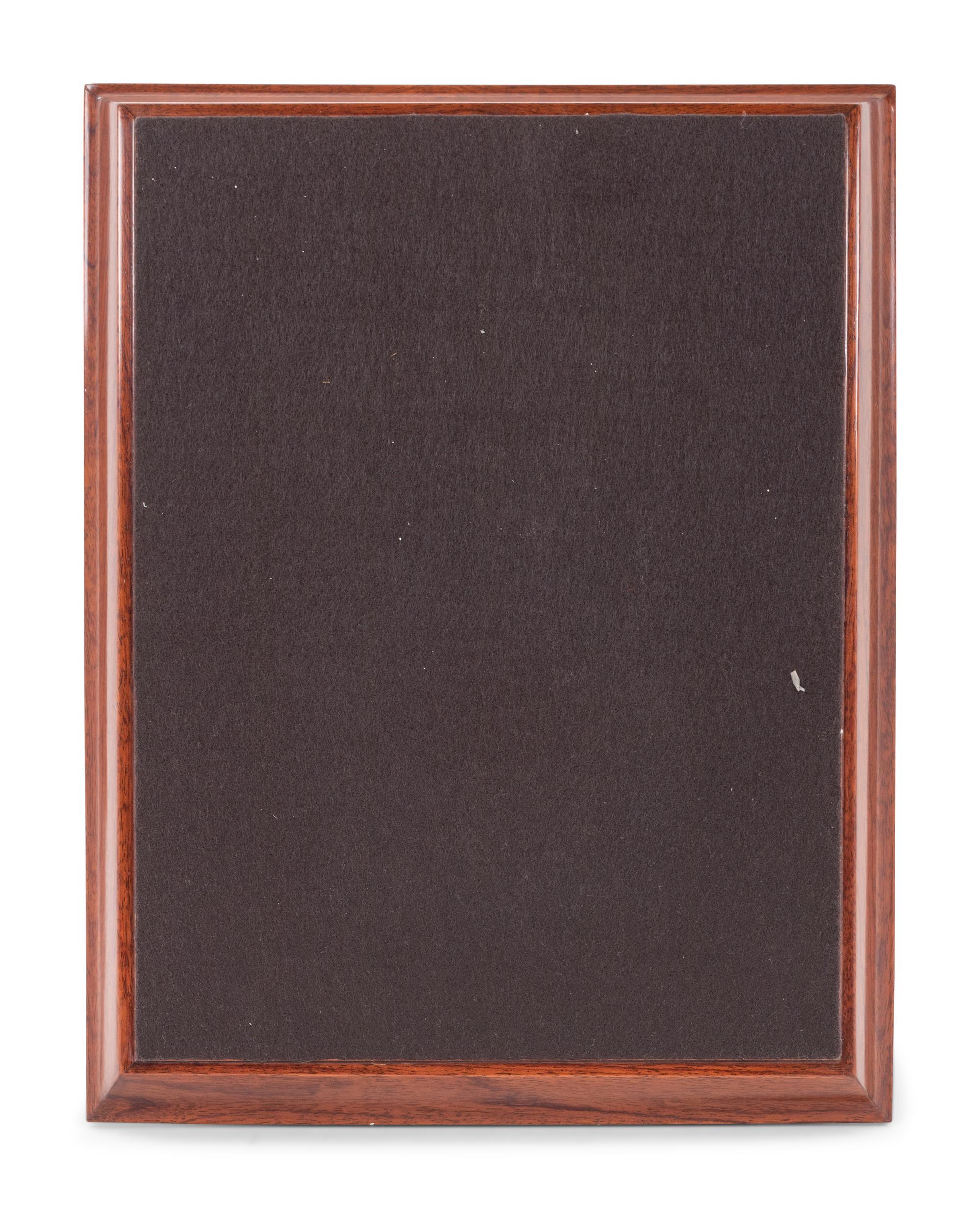An Hermès Rosewood Tray with Two Smaller Associated Trays