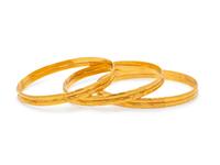 HIGH KARAT GOLD BANGLE BRACELET SET