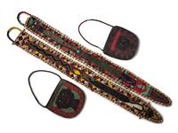 Yoruba Beaded Diviner's Hanging Panel and Beaded Purses