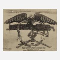 [Americana] Mole, Arthur, and John Thomas Group of 3 Militaria-Themed “Living Photographs”