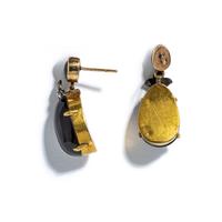 VICTORIAN, GARNET AND DIAMOND EARRINGS