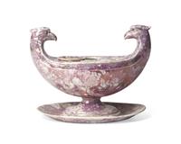 A Wedgwood Moonlight Lustreware Inkstand