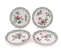 A Set of Four French Faience Plates Diameter 5 1/4 inches. — VEUVE PERRIN, MARSEILLES, 18TH CENTURY