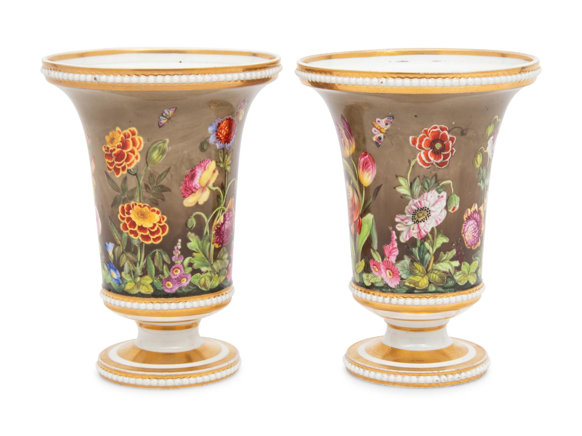 A Pair of Spode Porcelain Vases