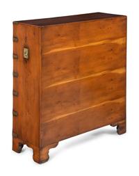 A Pair of Campaign Style Burlwood Chests