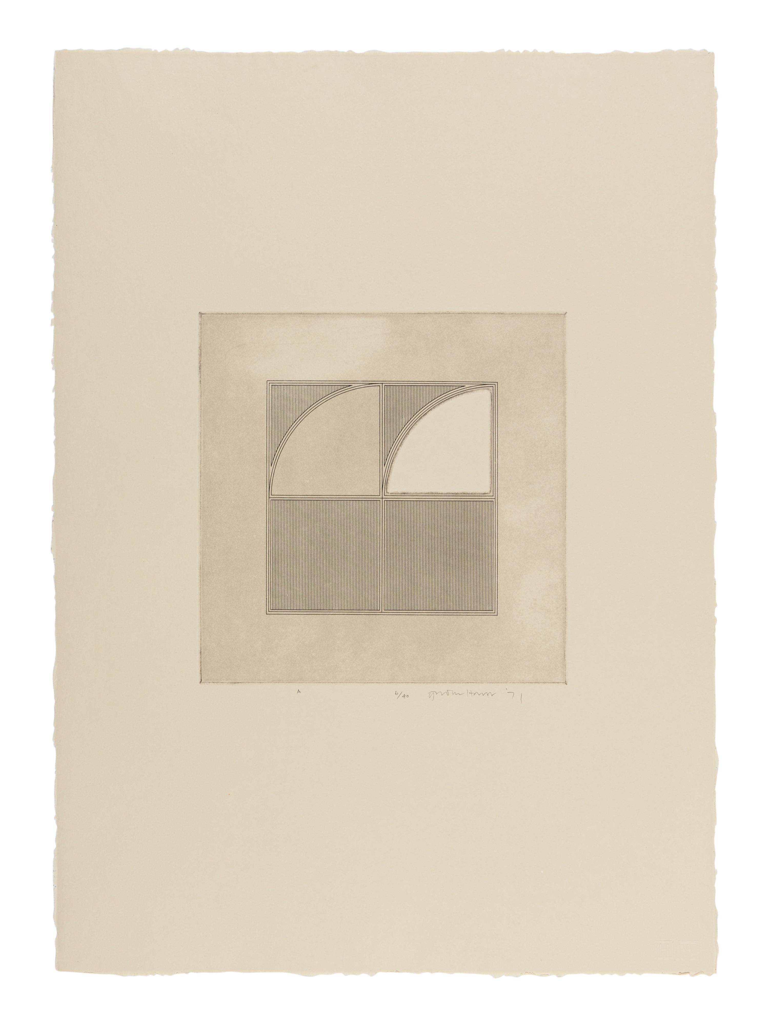A Set of 6 Prints from Arcs Within a Square , 1971