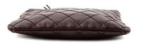 A Chanel Dark Brown Quilted Cross Body Bag, 7.5" H x 8.25" W; Strap drop: 19".