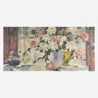 Jonas Lie (American/Norwegian, 1880–1940) Peonies in Full Bloom on the Breakfast Table