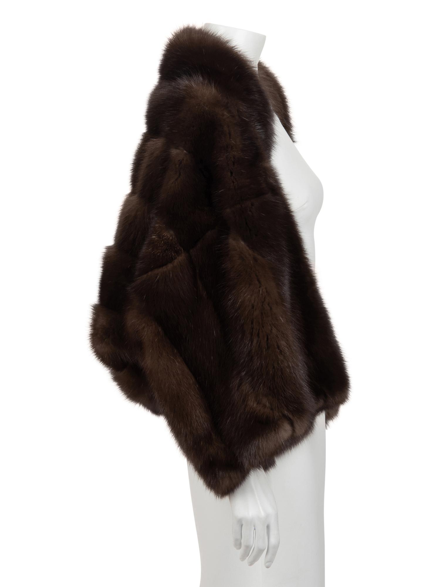 Sable Fur Sleeved Shrug, Attributed to Ralph Rucci