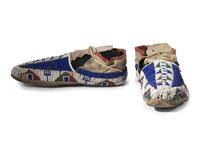 Sioux Beaded Hide Moccasins