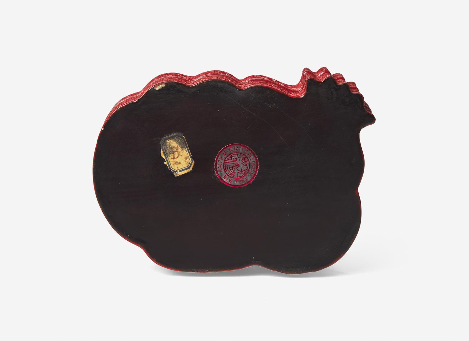 A Chinese Polychromed Cinnabar Lacquer 'Pomegranates' Covered Box