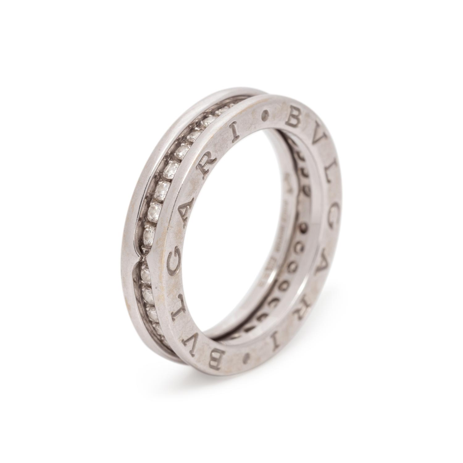 BVLGARI, WHITE GOLD AND DIAMOND 'B.ZERO 1' RING