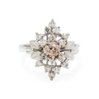 COLORED DIAMOND AND DIAMOND RING