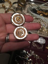 Gianni Versace Medusa Logo Earclips, 1990s