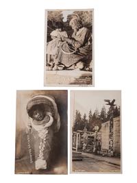 [POSTCARDS]. A group of 93 RPPCs & photographs of Native American subjects.