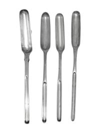 A Group of Four Georgian Silver Marrow Scoops