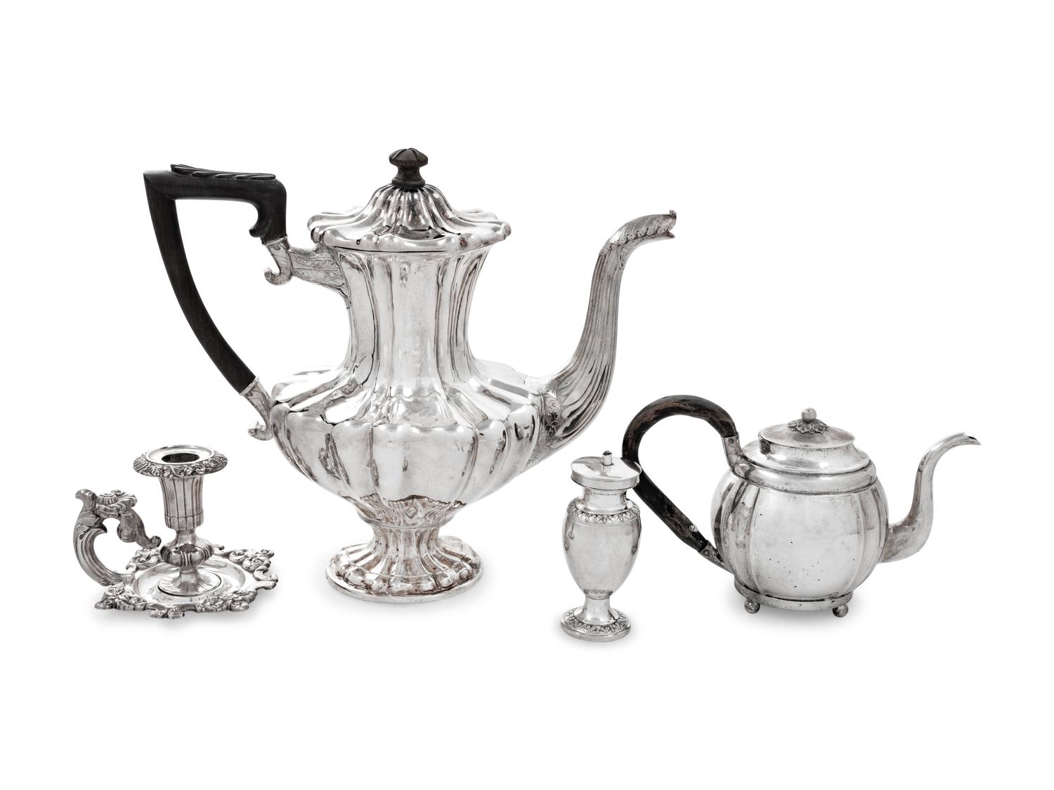 Four Continental Silver Table Articles