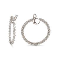 CHOPARD, DIAMOND AND WHITE GOLD INSIDE-OUT HOOP EARRINGS