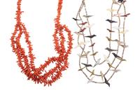 Zuni Three-strand Bird Fetish Necklace, PLUS
