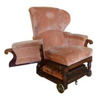 An Adjustable Chair on Casters 28" W x 31" D x 46" H — England, Late 19th Century