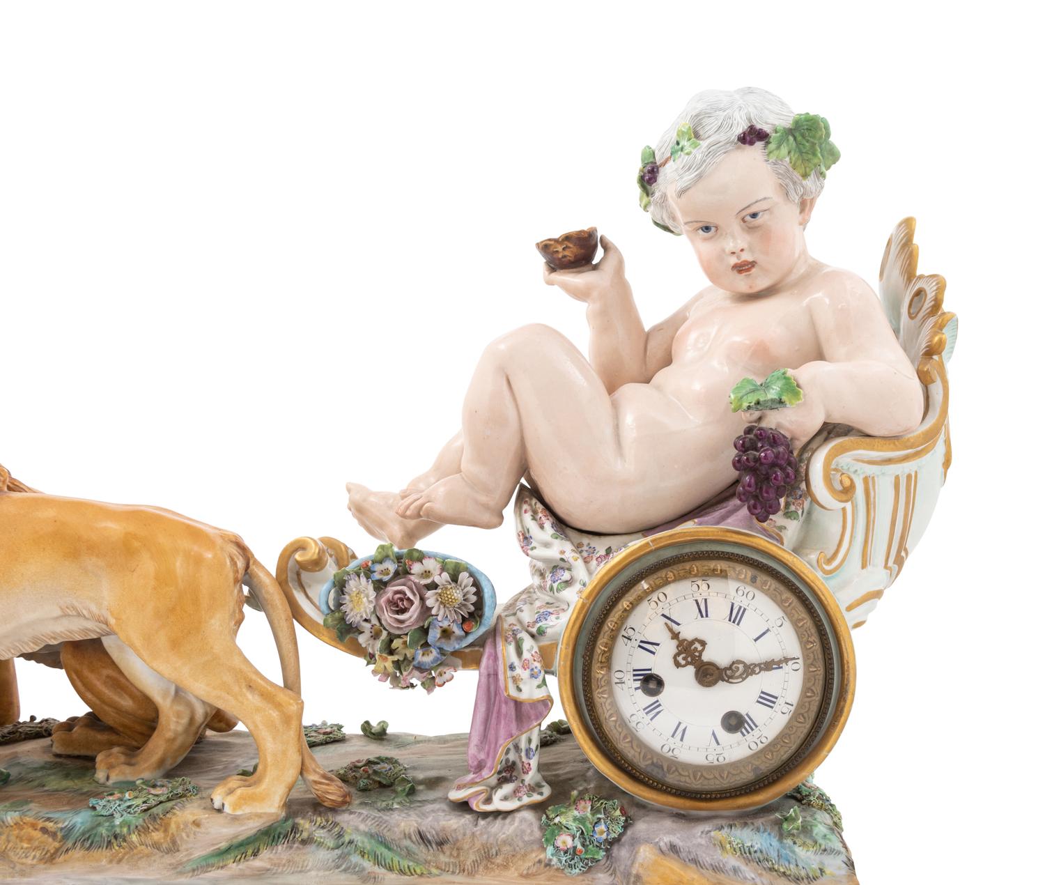 A German Porcelain Clock