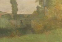 Jean Eugène Clary (French, 1856–1930) — Bridge and House