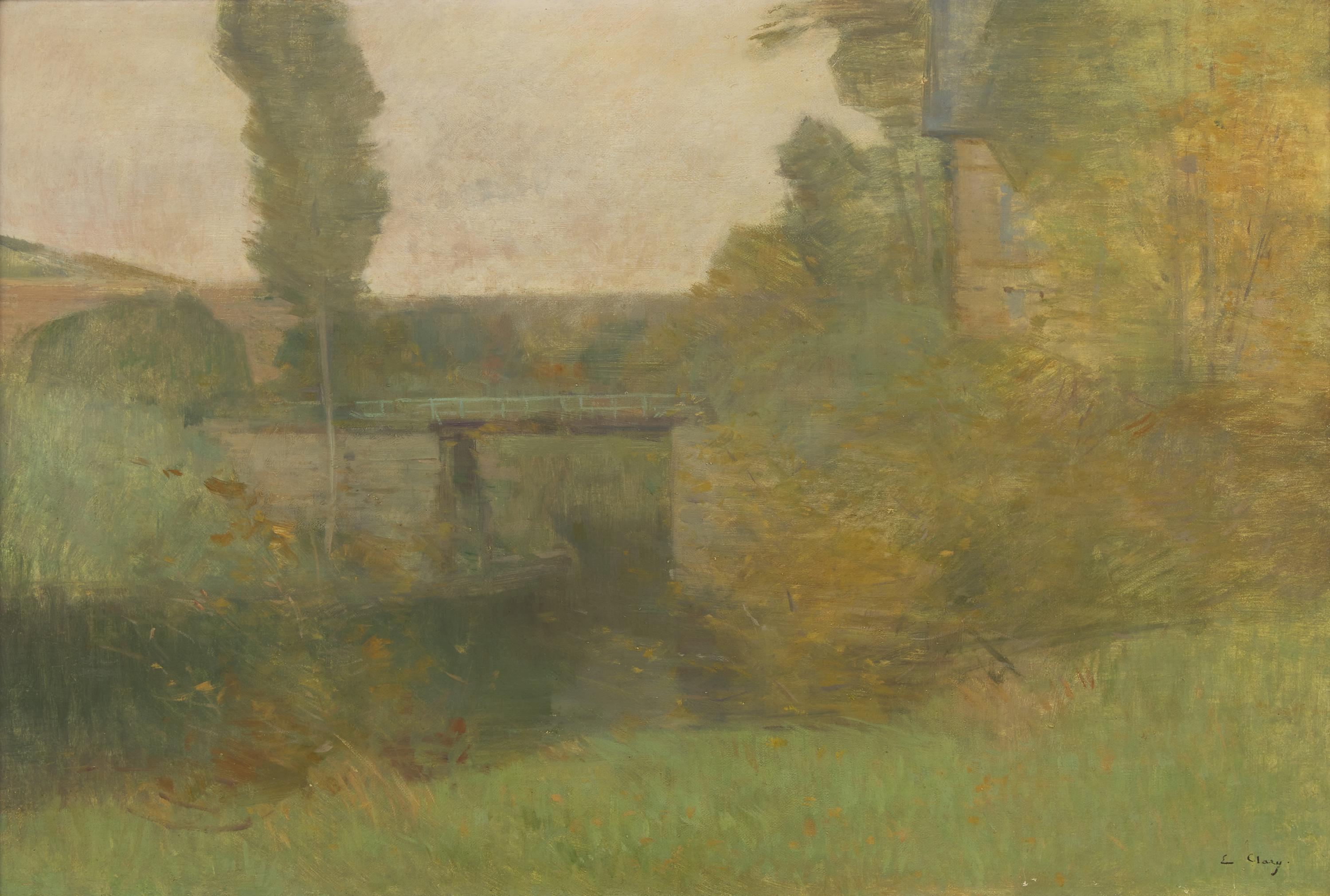 Jean Eugène Clary (French, 1856–1930) — Bridge and House
